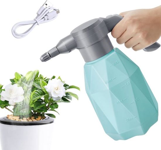 Pulvérisateur électrique Rechargeable 2L - Arrosage Plantes, Lavage Auto - Bec Réglable 360°