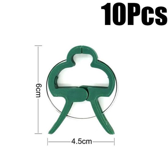 Clips Pour Plantes 120 Pièces - 50 Petites + 40 Grandes + 30 Sangles, Acier/Plastique, Pour Tomates, Plantes Grimpantes, Vert