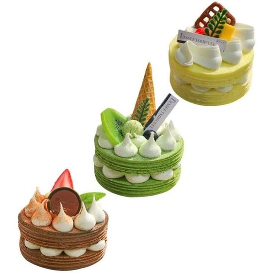 LIFKOME Faux Gâteau Au Fromage Réaliste - Modèle De Dessert Artificiel Pour Décoration Et Accessoire Photo