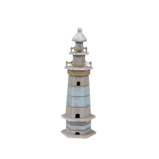 Plaque En Bois 'Phare' Pour Salle De Bain - Déco Maison Neuve, Couleur Blanche, Matière Bois