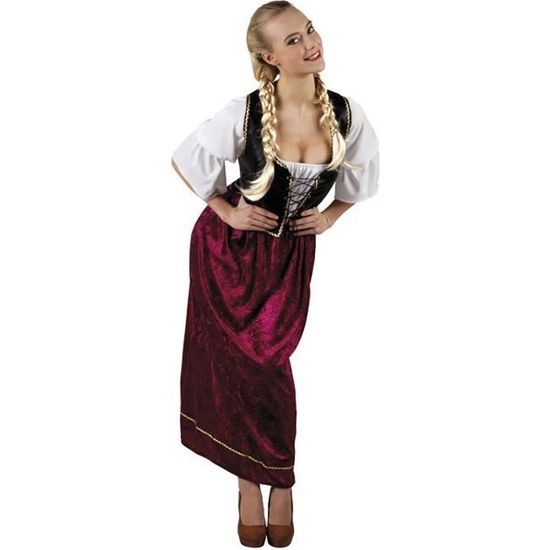 Deguisement de Bavaroise BOLAND Femme Robe avec chemisier complet et gilet Rouge Cdiscount Jeux Jouets