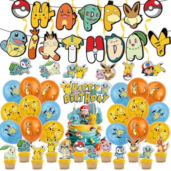 Bannière - Décorations Thème Anniversaire Pokemon Pikachu, Bannière De  Joyeux Anniversaire, Drapeaux Suspendu - Cdiscount Maison