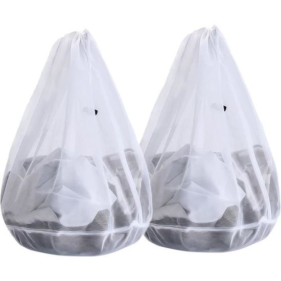 Lot De 20 Grands Sacs à Linge En Maille Avec Cordon De Serrage, 50