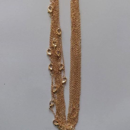 Chaîne De Cou En Argent - Longueur 47 Cm - Modèle Basique Unisexe - Occasion