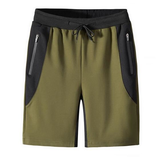 Short Homme de Sport Taille Elastique Avec Cordon de Serrage Short Ete en Tricot Couleur Contraste Vert Vert Cdiscount Pret a Porter