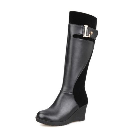 Bottes hautes compensées clearance