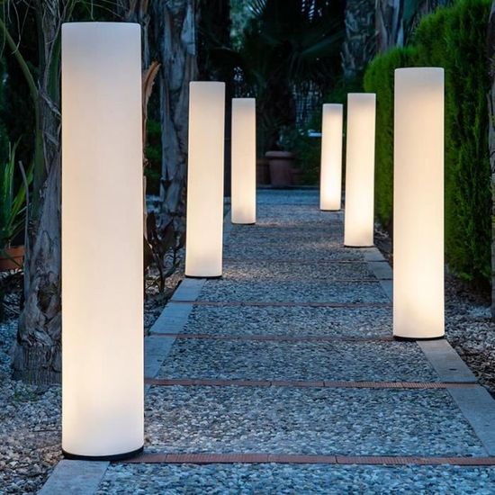 Lampe colonne d'extérieur LED Fity - NEWGARDEN - ø19x100 cm - Blanc - Contemporain - Design