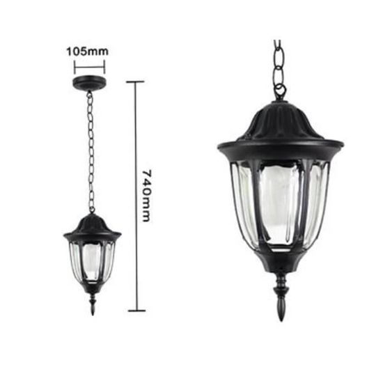 Lampada Da Soffitto Retro Per Esterno - IP44, Vetro E MetallO, Per Giardino, Balcone O Gazebo - Foto 2