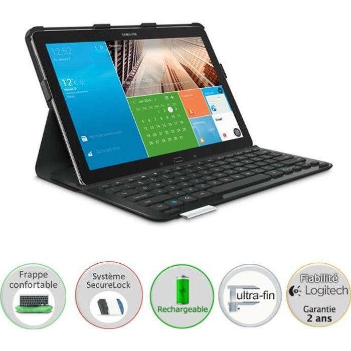 logitech etui clavier tablettes samsung pro 12 2