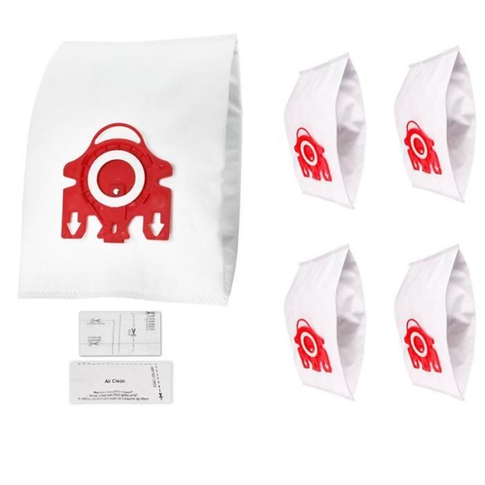 Kit de Sacs aspirateur pour les aspirateurs Miele: 5 sacs + 2 microfiltres (alternative à FJM HyClean, 10123220).