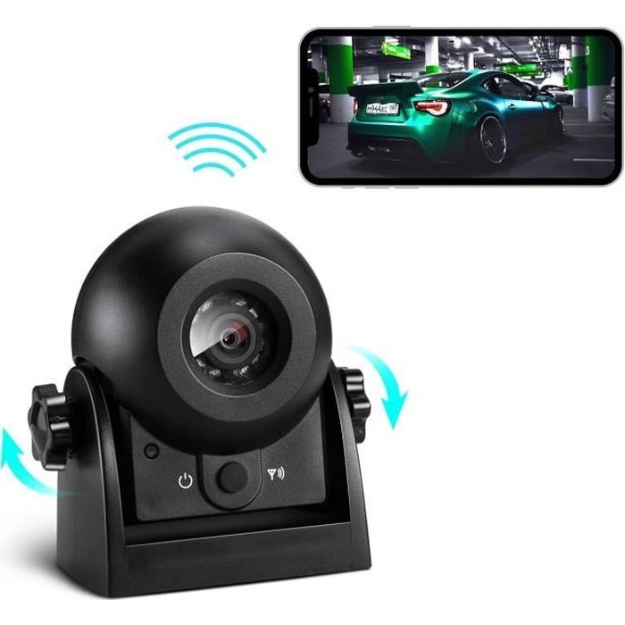 Caméra de recul sans Fil, Uzone WiFi Caméra de recul magnétique Super Vision Nocturne-étanche IP68 Caméra de recul pour Cami 2862