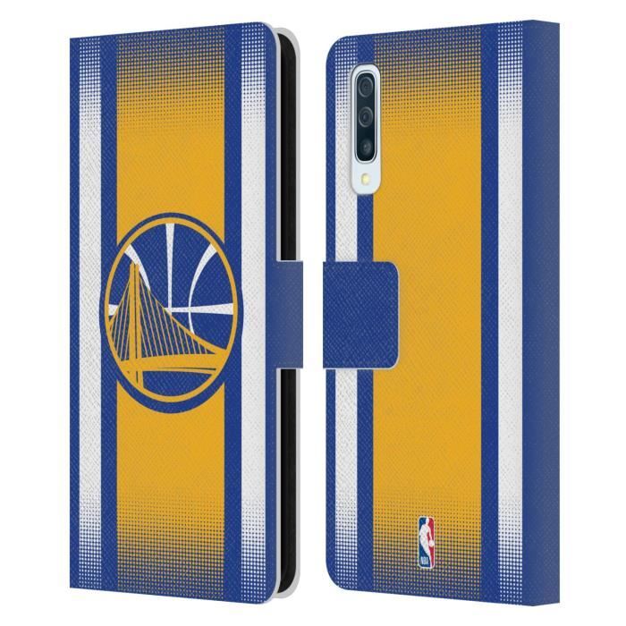 Officiel NBA Gradient De Demi-Teinte Golden State Warriors Coque De Livre En Cuir Pour Samsung Galaxy A50-A30s (2019)