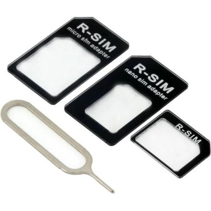 Adaptateur de carte SIM 3 en 1 pour XIAOMI Mi Note 10 Pro Smartphone Micro-SIM Nano-SIM Universel