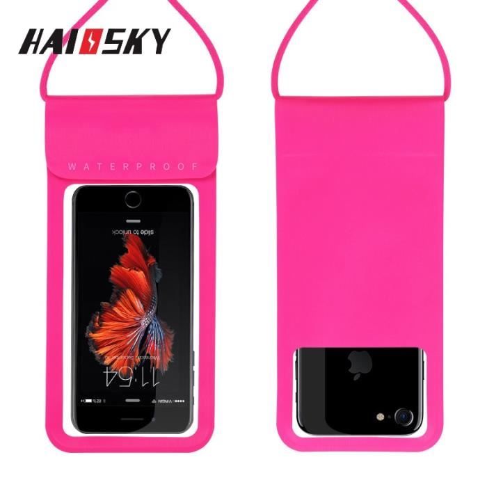 Grande Taille Scellé Véritable Étanche étui pour iphone 11 Pro XS Max X XR 7 8 Plus Samsung S10 S9 - Modèle: Rose Red - TEYYBA05133