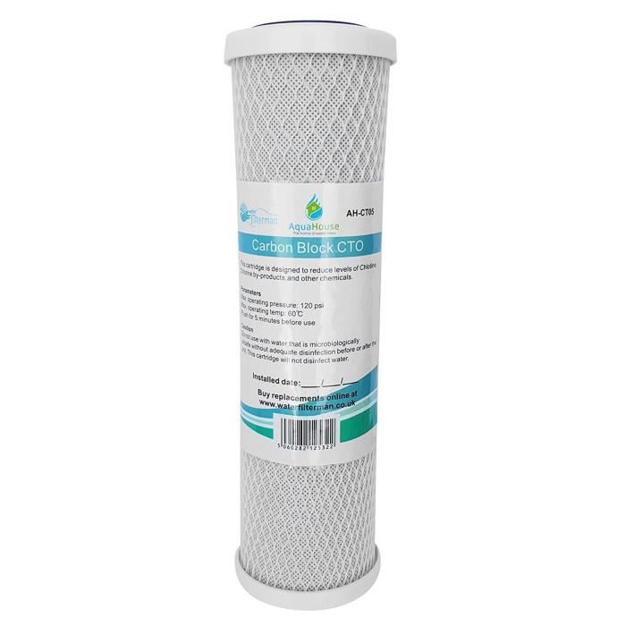 La cartouche de filtre à eau en carton de 10 pouces AquaHouse s'adapte à tous les boîtiers de filtre de 10 -pour l'eau potable, l'os