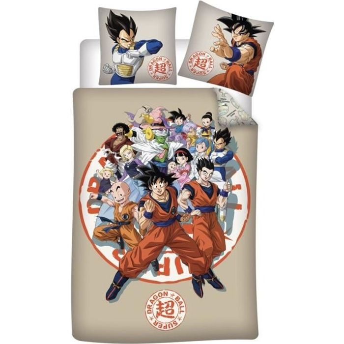 Parure de lit enfant coton bio Dragon Ball Goku