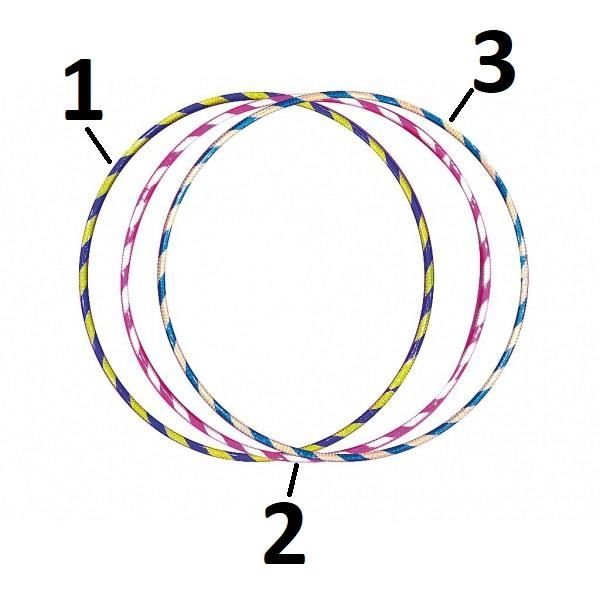 Cerceau Rond Brillant - Mod1 Violet/Or 75cm - Hula Hoop - 210