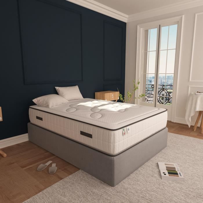 Matelas GRAND BONJOUR 140x190 cm - Mémoire de forme et Mousse - Epaisseur 30 cm- 2 personnes