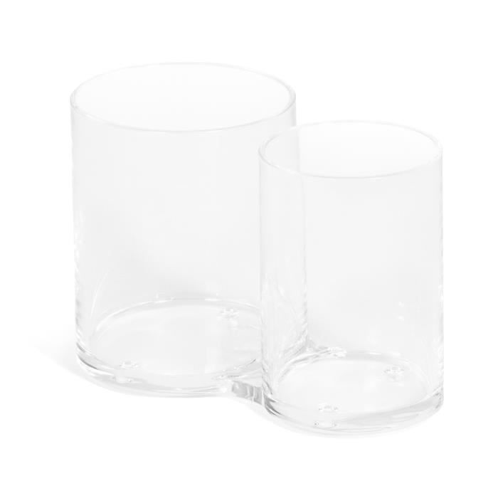 Organisateur transparent pour maquillage 2 compartiments
