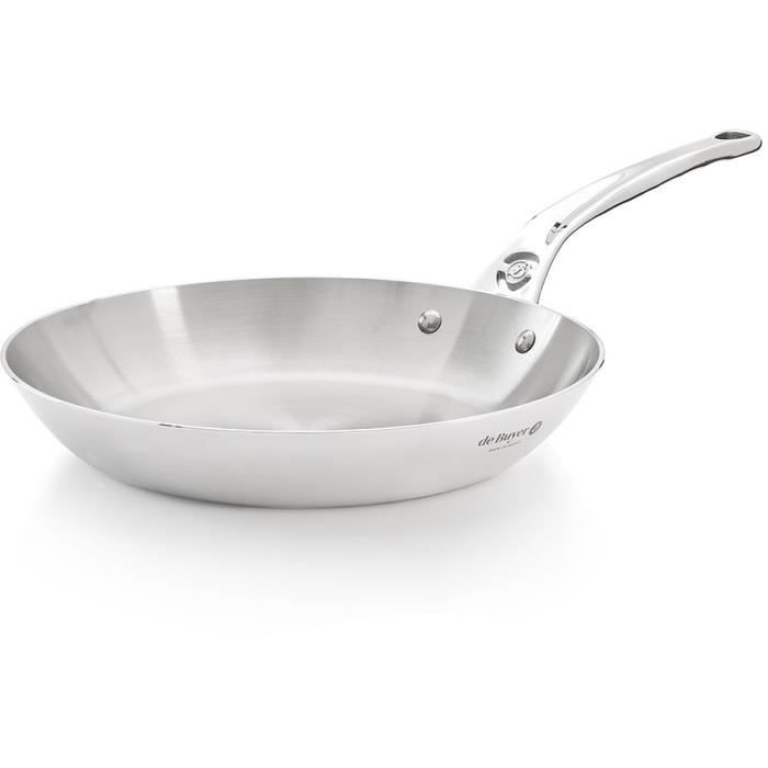 DE BUYER Mini poêle ronde Affinity - Inox - Ø 32 cm - Tous feux dont induction
