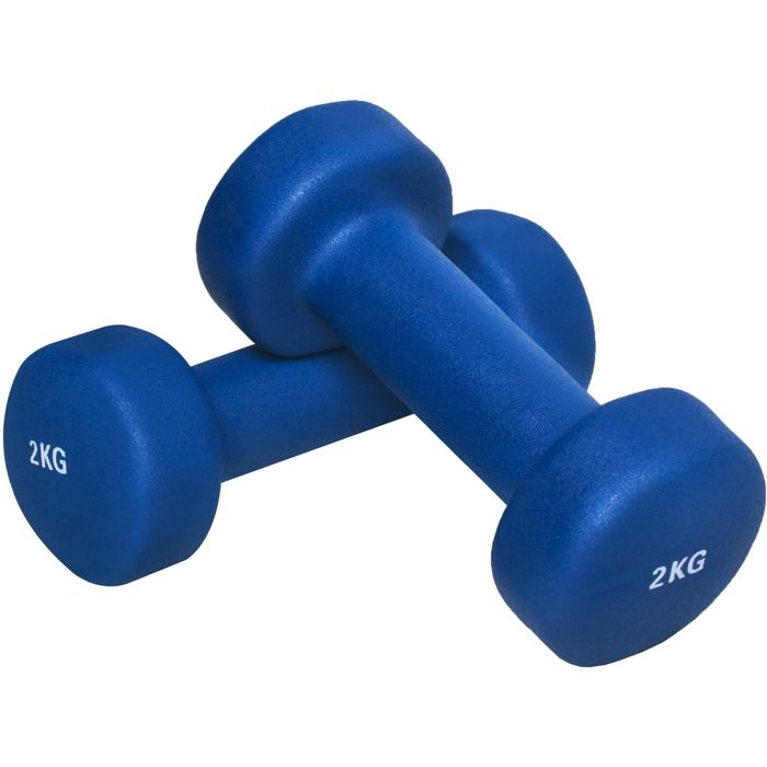 4 KG (2x2,0) Haltère fitness en vinyle bleu