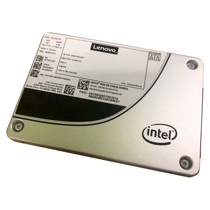 LENOVO Disque dur SSD Interne D3-S4610 - 2.5- - 480 Go - SATA (SATA/600) - 560 Mo/s
