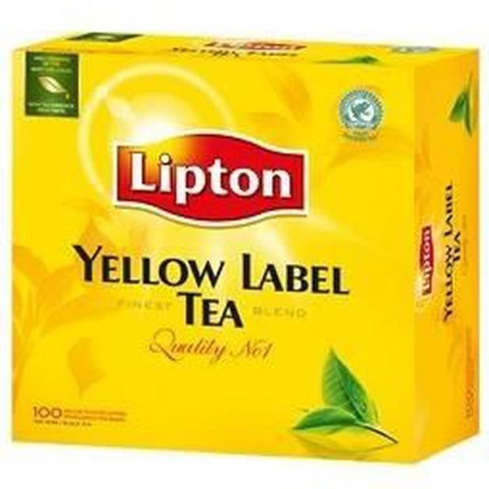 LIPTON - Yellow Label Tea - Thé Noir - 100 sachets - 200 g