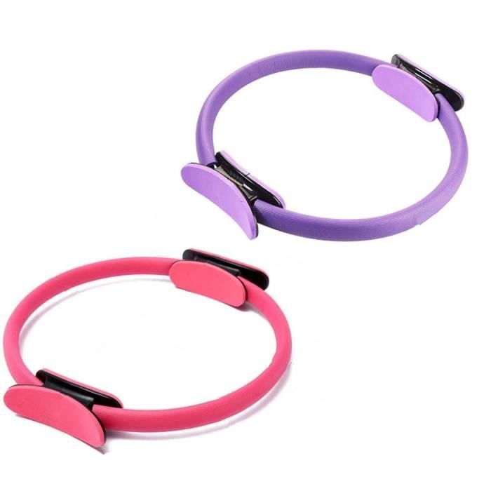 Anneau de fitness de résistance 38cm exercices pilates yoga brûleur graisse, gym. VIOLET