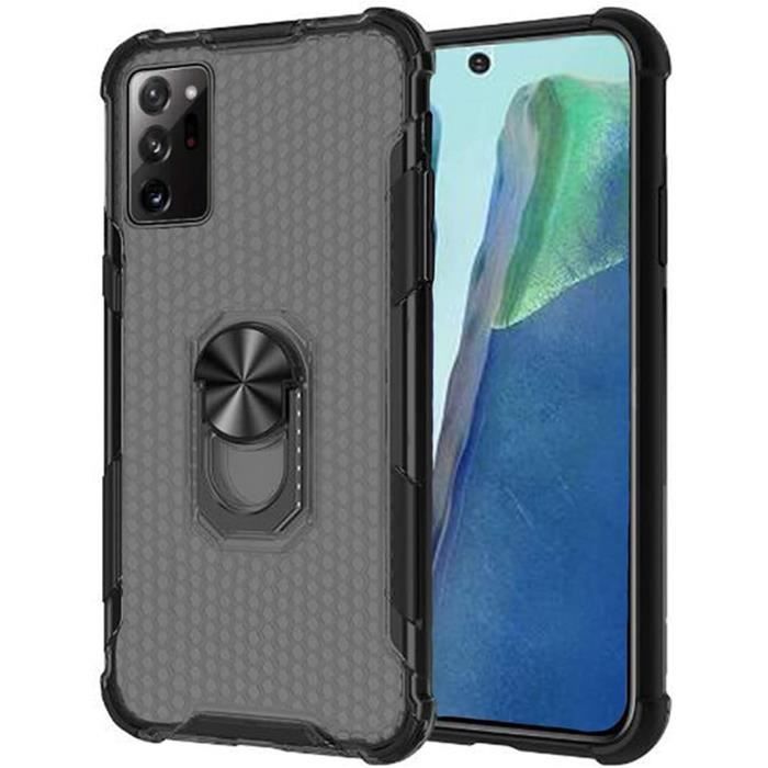 Samsung Galaxy Note 20 - Coque Rigide Résistante Anti Choc avec Anneau Bague Anti Chute