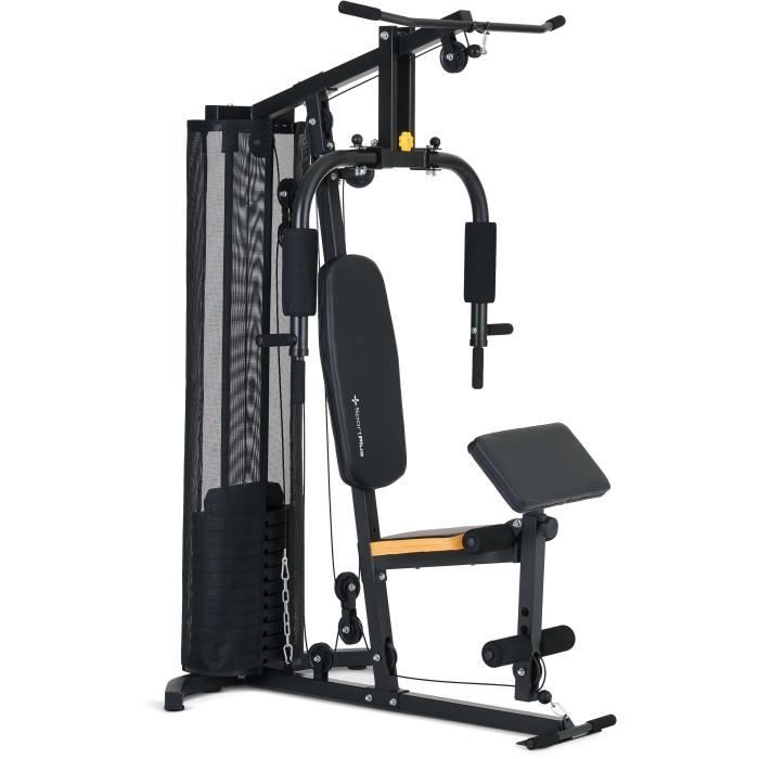 SportPlus Appareil de Musculation Banc de musculation Home Gym - Presse pour Pectoraux, Butterfly, Poulie haute et Leg curl
