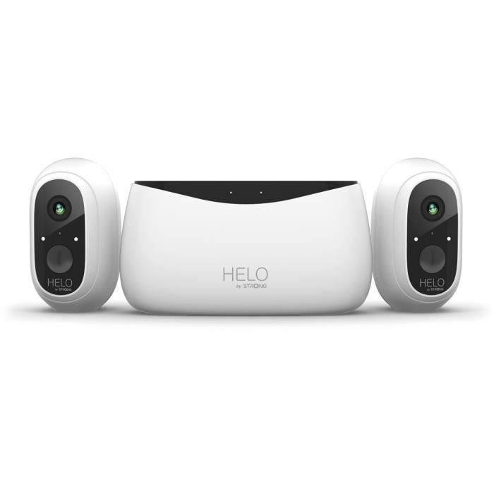 STRONG - Kit de 2 caméras de sécurité Wifi 1080p (Full HD) avec base