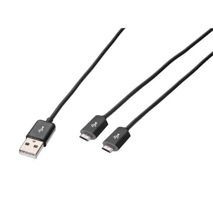 TRUST Cable de charge pour manettes de jeu Micro-USB Pour Xbox One / PC GXT221 - Noir