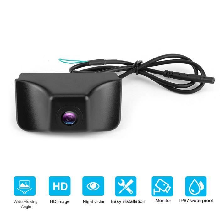 VINGVO Caméra de stationnement IP67 CCD caméra de vue avant voiture Vision nocturne moniteur d'aide au stationnement convient pour