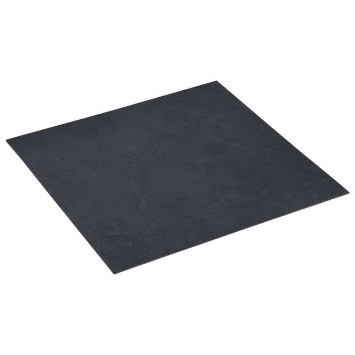 LAG Planches de plancher autoadhésives 5,11 m² PVC Noir Marbre
