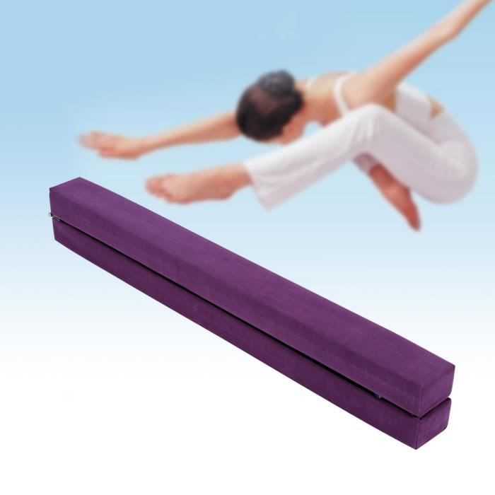 7FT Suede pliant Poutre gymnastique Gym Matériel de formation dur Le port DE-Violet-CY