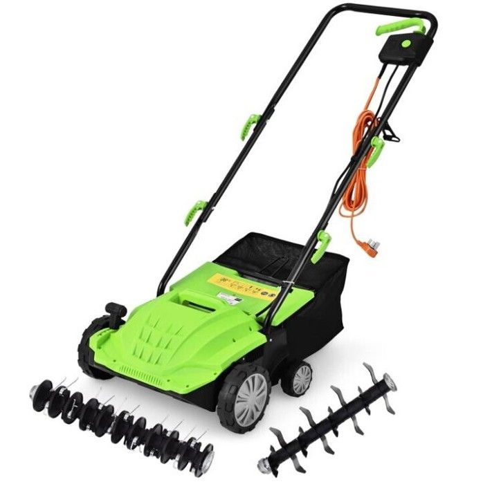 Cultivateur Rotatif 2 En 1 Détachable - Scarificateur Sol Jardin Réglable Et Résistant