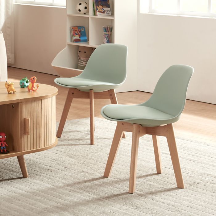 Chaise de bureau Elvdal lot de 2 pour enfants vert menthe Chaise de bureau Elvdal lot de 2 pour enfants vert menthe