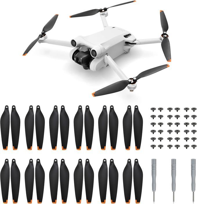 24 Pièces Hélices Mini 3 Pro En Pc Hélices De Drone Compatible Avec Dji Mini 4 Pro/3 Pro Hélices De Rechange À Faible Bruit Avec 3