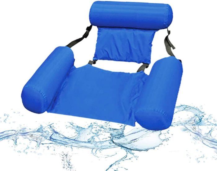 Hamac Flottant Gonflable Ananas – Chaise Longue Piscine Avec Dossier, Filet Respirant, Poignées, Flotteur Pour Adulte Et Enfant, Cadeau Été