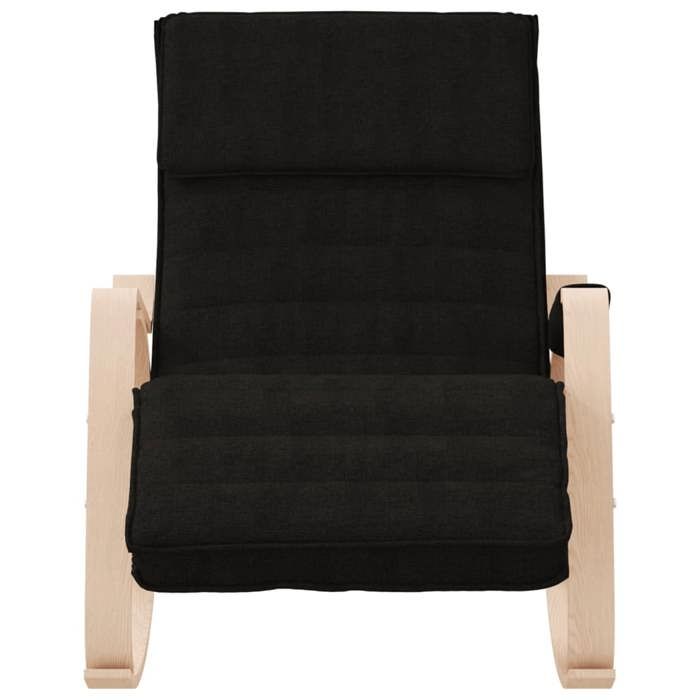 Fauteuil à bascule - UU - rocking chair - Noir Tissu S1312