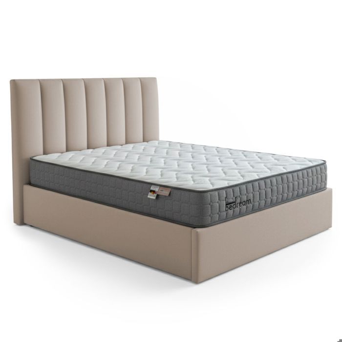 MENZZO Pack Lit-coffre Songe + Matelas Bedream 140x190cm Velours Taupe - Velours Lit : L148 x P207 x H112 cmMatelas : MENZZO Pack Lit-coffre Songe + Matelas Bedream 140x190cm Velours Taupe - Velours Lit : L148 x P207 x H112 cmMatelas :