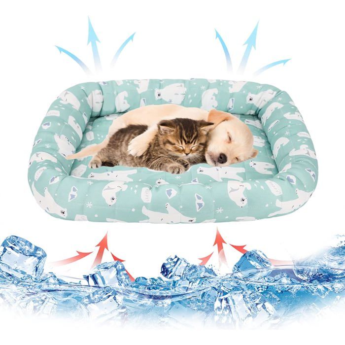 Coussin rafraîchissant - KZQ - 45x40 cm - Non toxique - Lavable - Confortable pour animaux