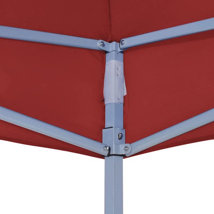 Toit de tente de réception - WIENS - 3x3 m - Bordeaux - 270 g/m² - Tissu oxford 600D - Revêtement PVC - Résistant aux UV