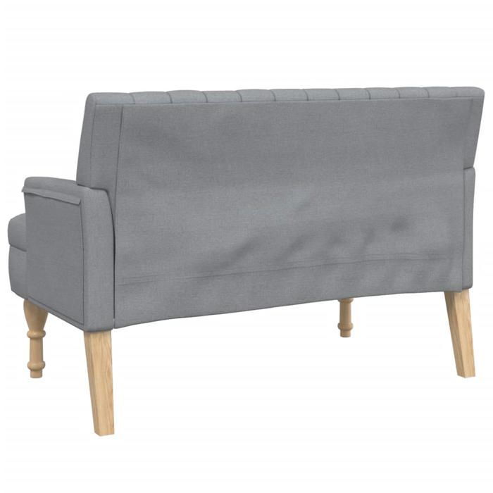 Black Friday Banc salon - JILL - Banquette/Coffre - avec coussins gris clair 113x64 5x75 5 cm - tissu BB318