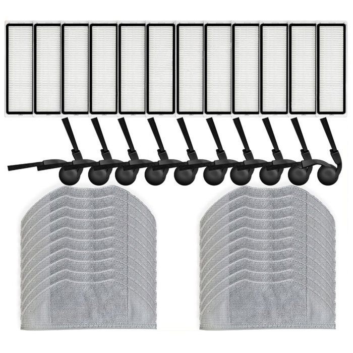Pièces Détachées pour Aspirateur Robot pour Xiaomi S40 / OV81: Brosse Latérale Filtre HEPA et Chiffon de Nettoyage