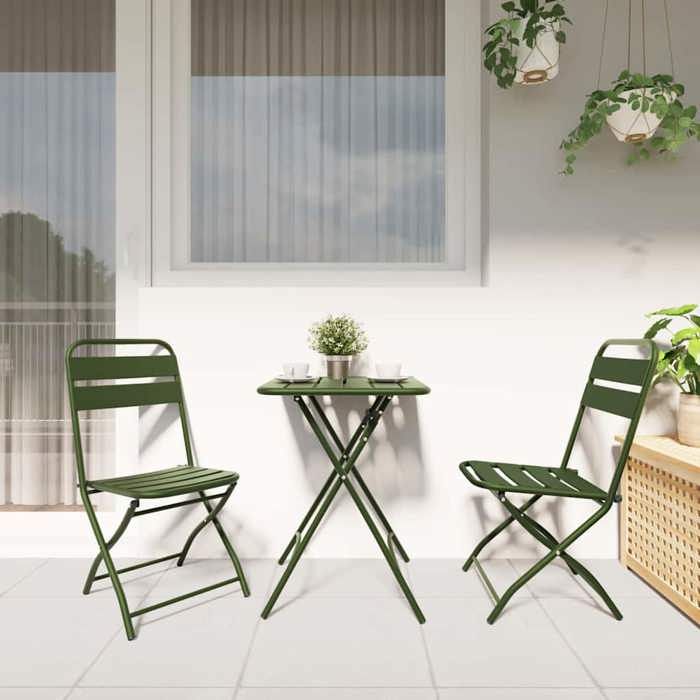 En PromotionChaise de jardin pliante lot de 2SHIELD chaises de balconarrière-cour Vert 42x52x82cm42x52x82cm 6869854