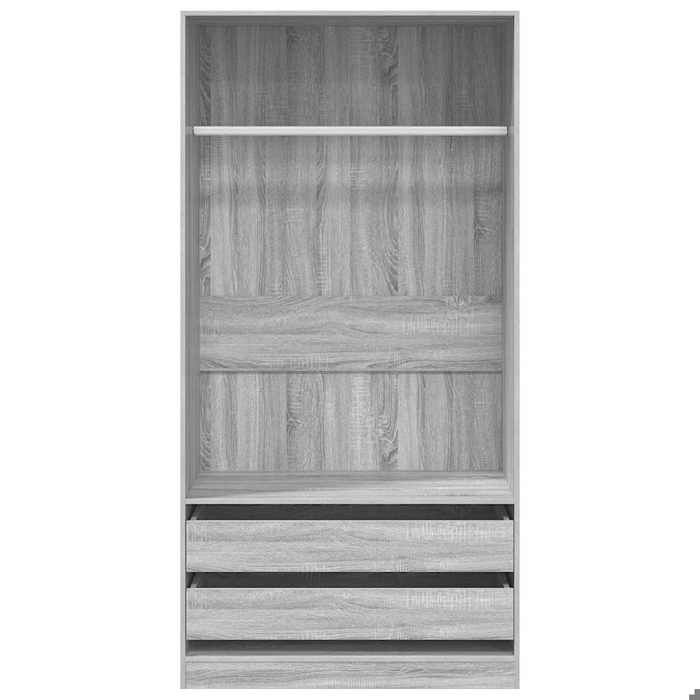EN SOLDE*Gris Garde-robe - MONNA - Scandianve - Pour chambre - Sonoma gris 100x50x200 cm Bois dingénierie@425553