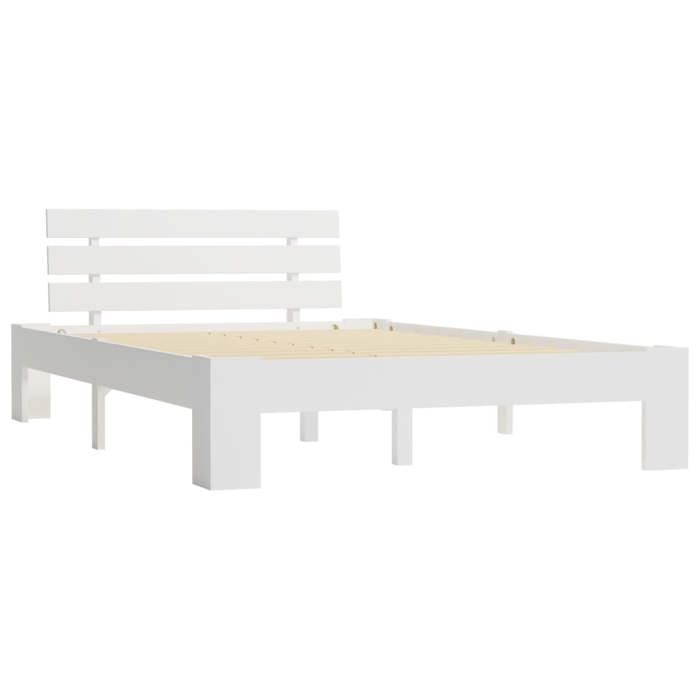 Mode Meuble de chambre - vidaxl - Cadre de lit sans matelas - blanc 140x200 cm bois de pin massif - pour maison N1B12653
