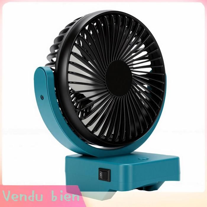 Ventilateur de Chantier Portable sans Fil Compatible avec Batterie PARKSIDE 20V Moteur sans Balais USB A et USB C