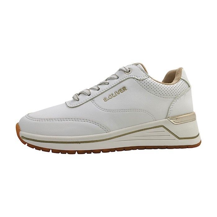Femmes s.Oliver chaussure à lacets sportive  Textile Lacets Plat - WHITE 100